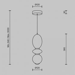 Подвесной светильник Maytoni Brosche MOD362PL-L10BG3K