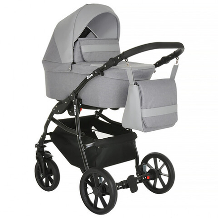 Детская коляска Pituso Branded NINO 2 в 1 color Кожа Grey / Silver Mountain