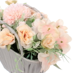 Цветочная композиция «Нежный аромат» 16*10*19см в корзинке, цвет нежно-розовый
