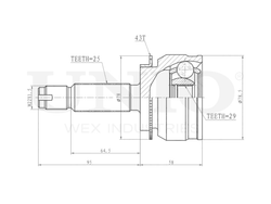 ШРУС внешний UNIO CVJ-20197