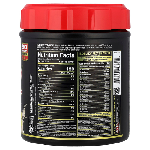ALLMAX, ISOFLEX®, чистый изолят сывороточного протеина, со вкусом ванили, 425 г (0,9 фунта)