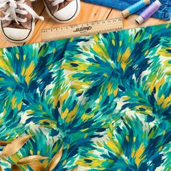 Ткань премиум атлас чарующие танцы ветра