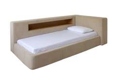 Диван-кровать Cube c нишей L антивандальная ткань (бежевый)