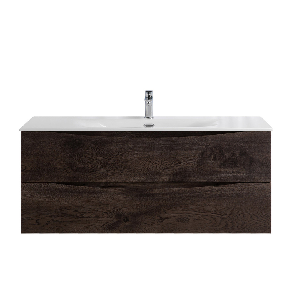 Тумба с раковиной подвесная BelBagno MARINO-CER-N-1200-2C-SO-RNG-P Rovere Nature Grigio, раковина белая BB-8099-120