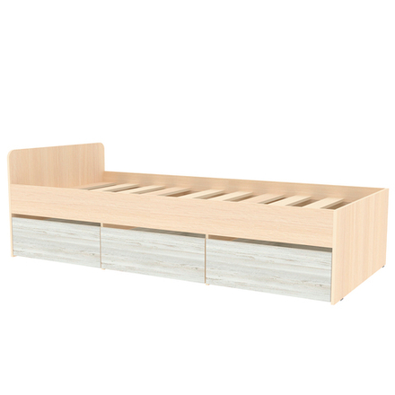 Кровать односпальная КарИВи КИВи  Дуб Молочный Винтерберг