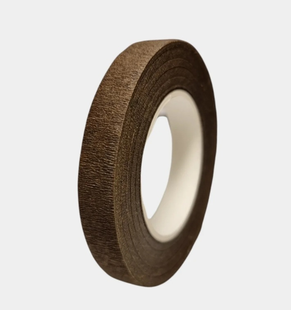 Тейп лента флористическая Коричневая 12мм, 27м