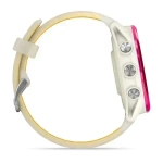 Умные часы Garmin Forerunner 570 - 42 мм Малиновый алюминий с полупрозрачным ремешком цвета слоновая кость/манго