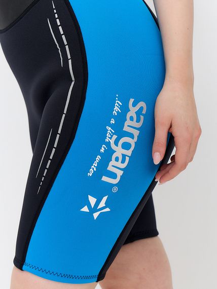 Гидрокостюм Sargan Nero 2.0 Shorty lady 3 мм черно-голубой