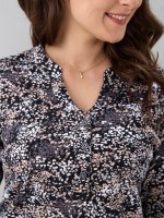 Блузка БЛ-22/черный-бежабстракция