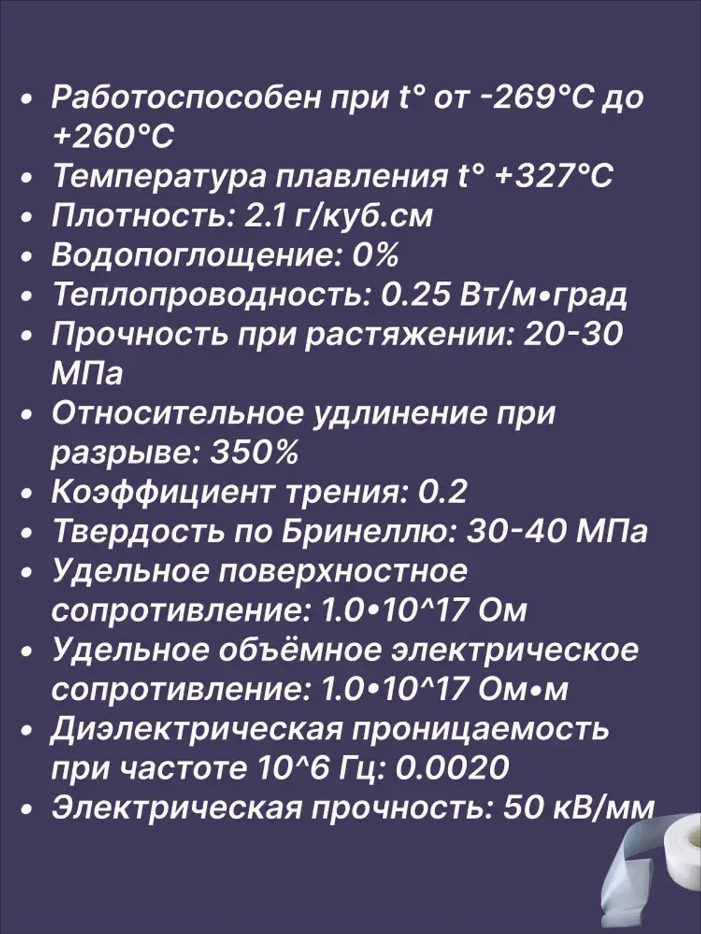 Лента фторопластовая Ф-4 ПН 0.2 х120 мм, 1 метр, ГОСТ 24222-80. Фторопластовая пленка