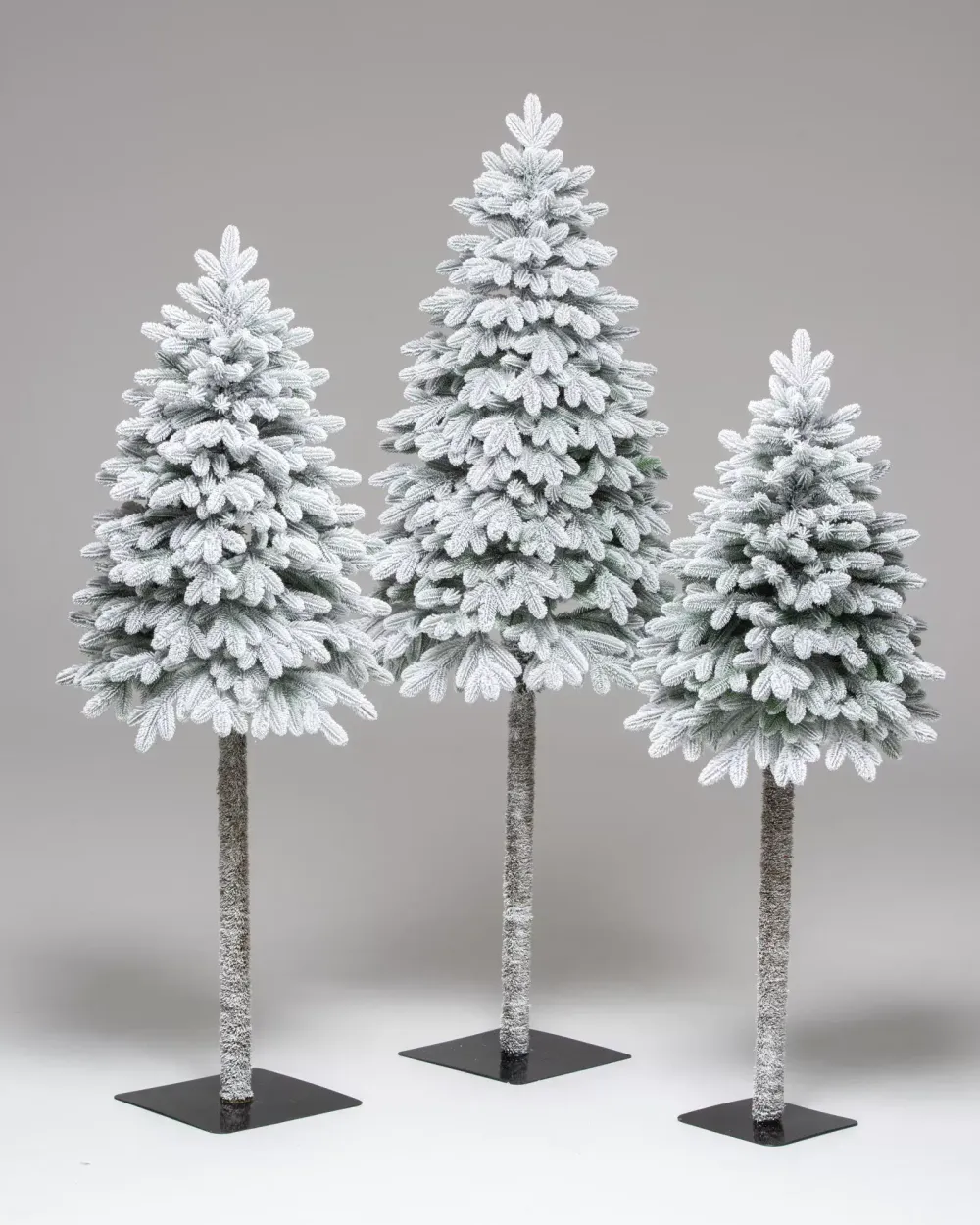 Заснеженная Елка на ножке-стволе "Валдайская" (Литая хвоя) 210 см / 2,1 м