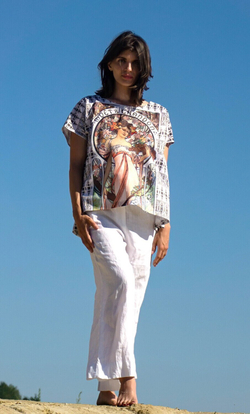 Футболка "Ар-нуво", по мотивам работ Альфонса Мухи