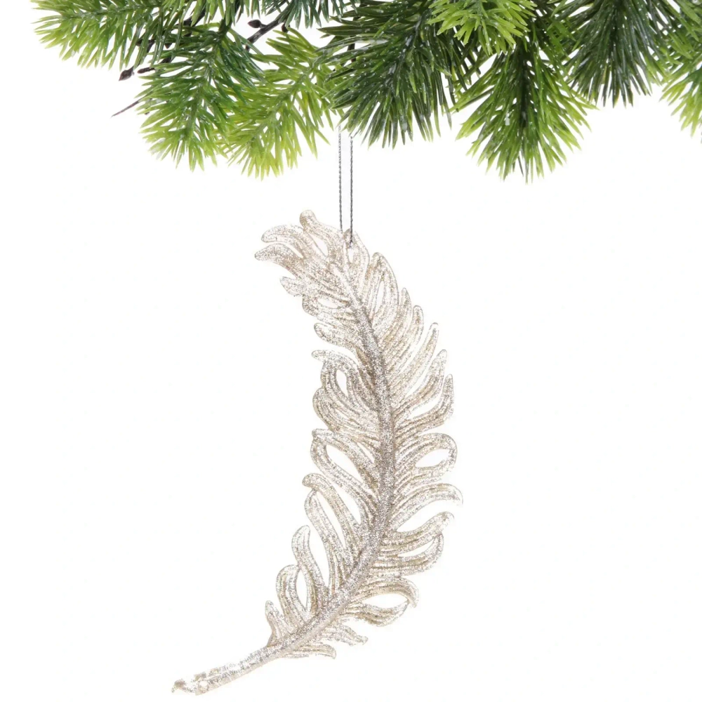 Подвеска «Воздушное перо» 15*5 см, Золото