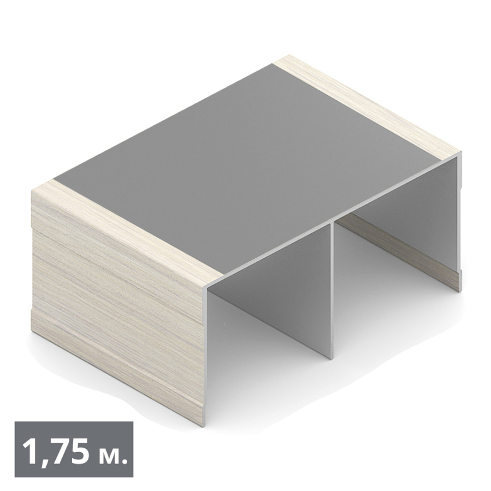 ЭКО Направляющая верхняя двухполозная (1,75 м) дуб дымчатый (ПВХ) (AE0492) Aristo (Out)