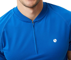 Мужское теннисное поло Björn Borg Ace Performance Zip Polo - небесный