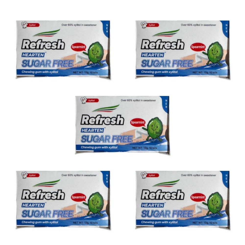 Жевательная резинка Refresh Hearten Spearmint без сахара 12 г