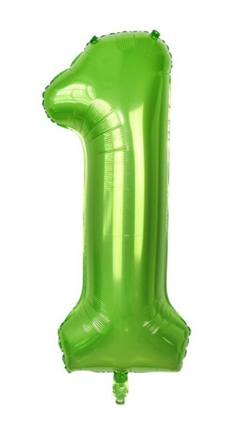 Шар цифра №1 Салатовый