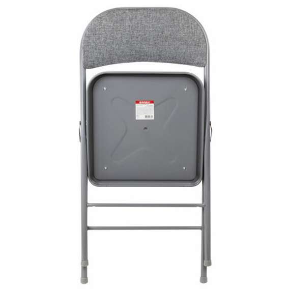 Стул складной BRABIX "Golf Plus CF-003 КОМФОРТ", серый каркас, серая ткань, 532890