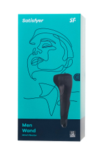 Мастурбатор нереалистичный Satisfyer Men Wand , силикон, чёрный, 20 см.