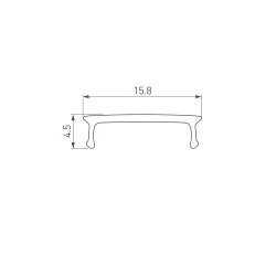 Экран LINE-2000 OPAL BLACK-PM (Arlight, Пластик) 040302