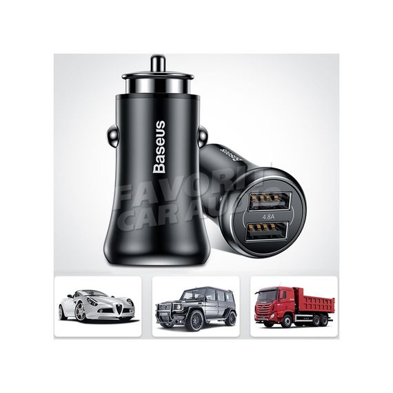 АЗУ 2USB Baseus F635 Gentleman 4800mA металл чёрный