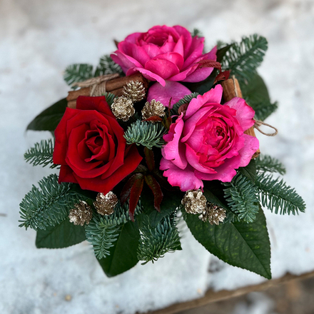 ❄ Рождественская звезда — RoseBox ароматных роз