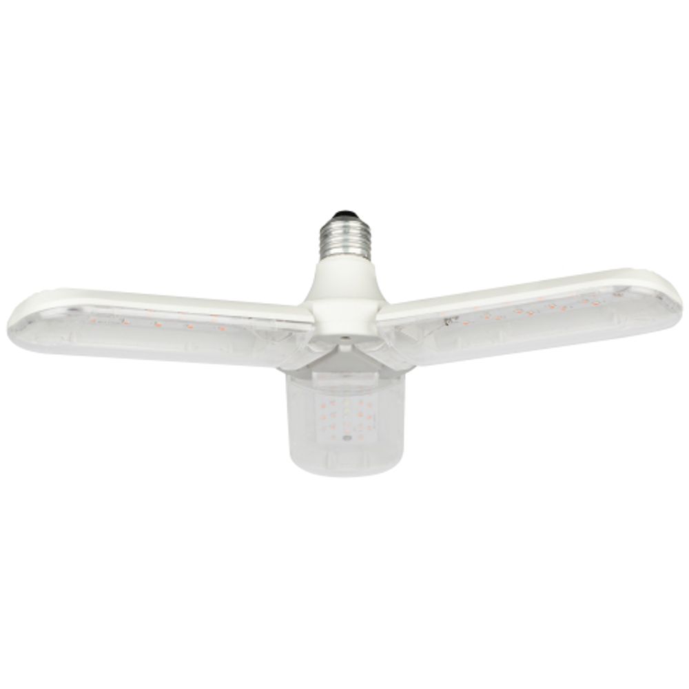 Фитолампа для растений светодиодная ЭРА FITO-24W-RB-E27-FOLD 3-х лепестковая красно-синего спектра 24 Вт Е27 | Фитолампы Е27