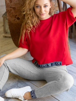 Женская футболка свободного силуэта (Размер: S) (Цвет: красный)