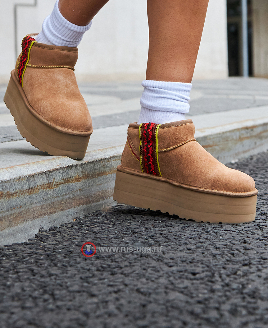 ULTRA MINI BRAID PLATFORM Сhestnut