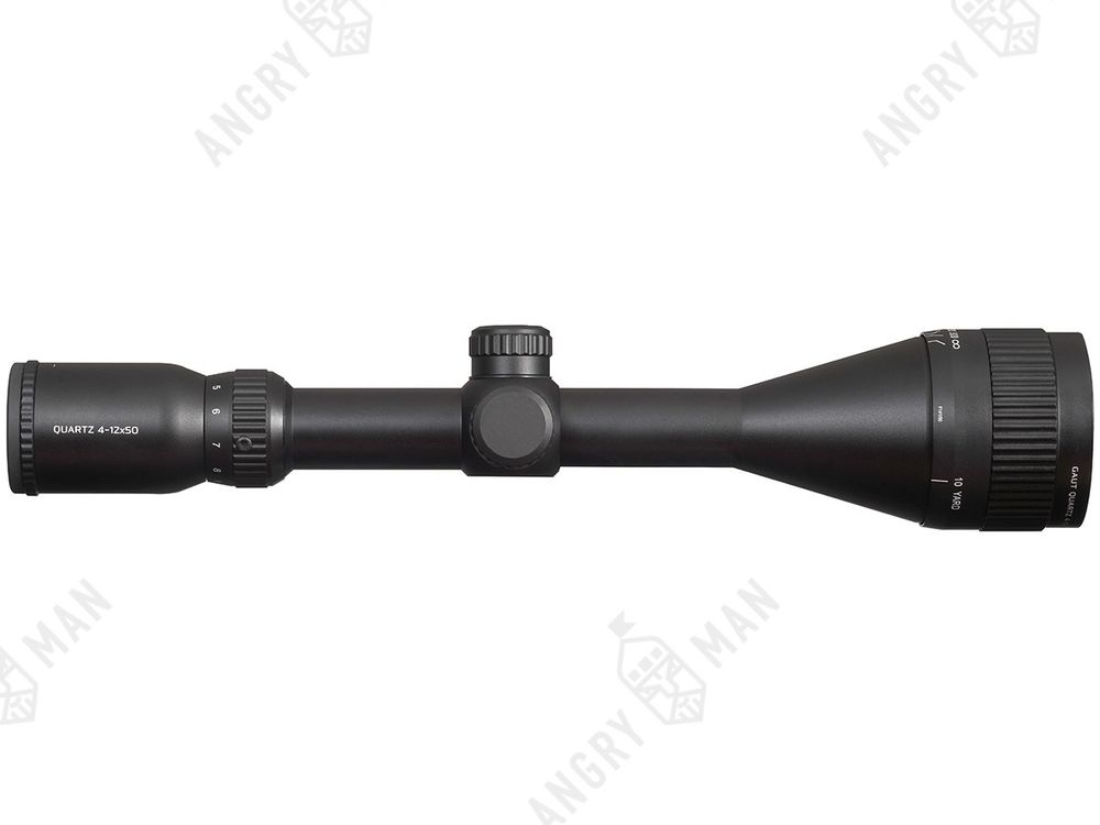 Прицел Quartz 4-12x50, AO, сетка 2 (Mil-Dot), подсветка красная, 25.4мм, 1/4 МОА, 458г, Gaut