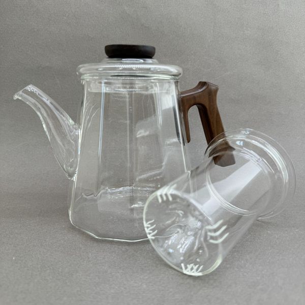 Чайник с гранями, стекло, 700мл (140116)