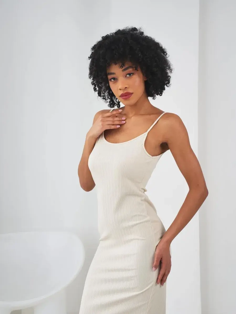 Платье летнее трикотажное лапша