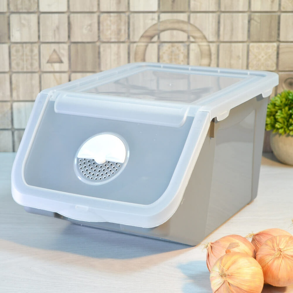 Контейнер для овощей 9л, серый