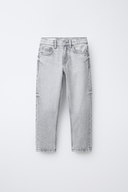 ZARA ДЖИНСЫ SLIM FIT, СЕРЫЙ