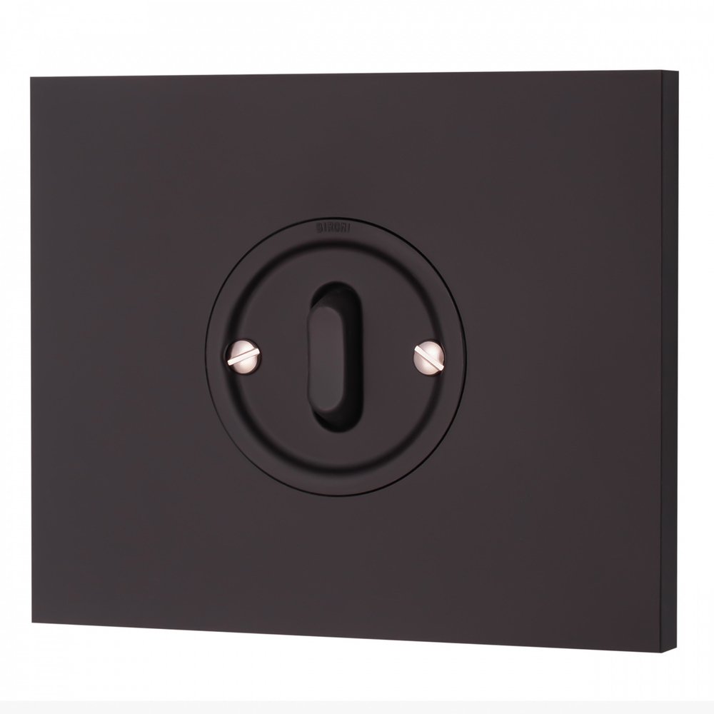 Выключатель 1-кл. проходной (скрытый монтаж), пластик, цвет Коричневый матовый B3-221-22M