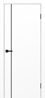 Межкомнатная дверь Optima Porte НЕАПОЛЬ 204 Молдинг SB (чёрный), Чёрная кромка