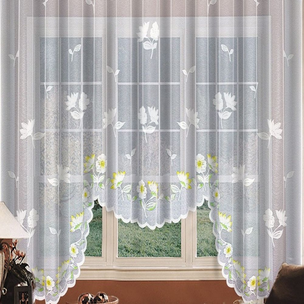 Занавеска "Ф. ХАНКА" на шторной ленте, цвет белый с рисунком, Польша. Занавеска "Ф. ХАНКА" на шторной ленте, цвет белый с рисунком, Польша.