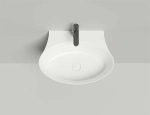 Раковина Salini ALDA WALL 01 140321M 58 из искусственного камня S-Stone, белая матовая