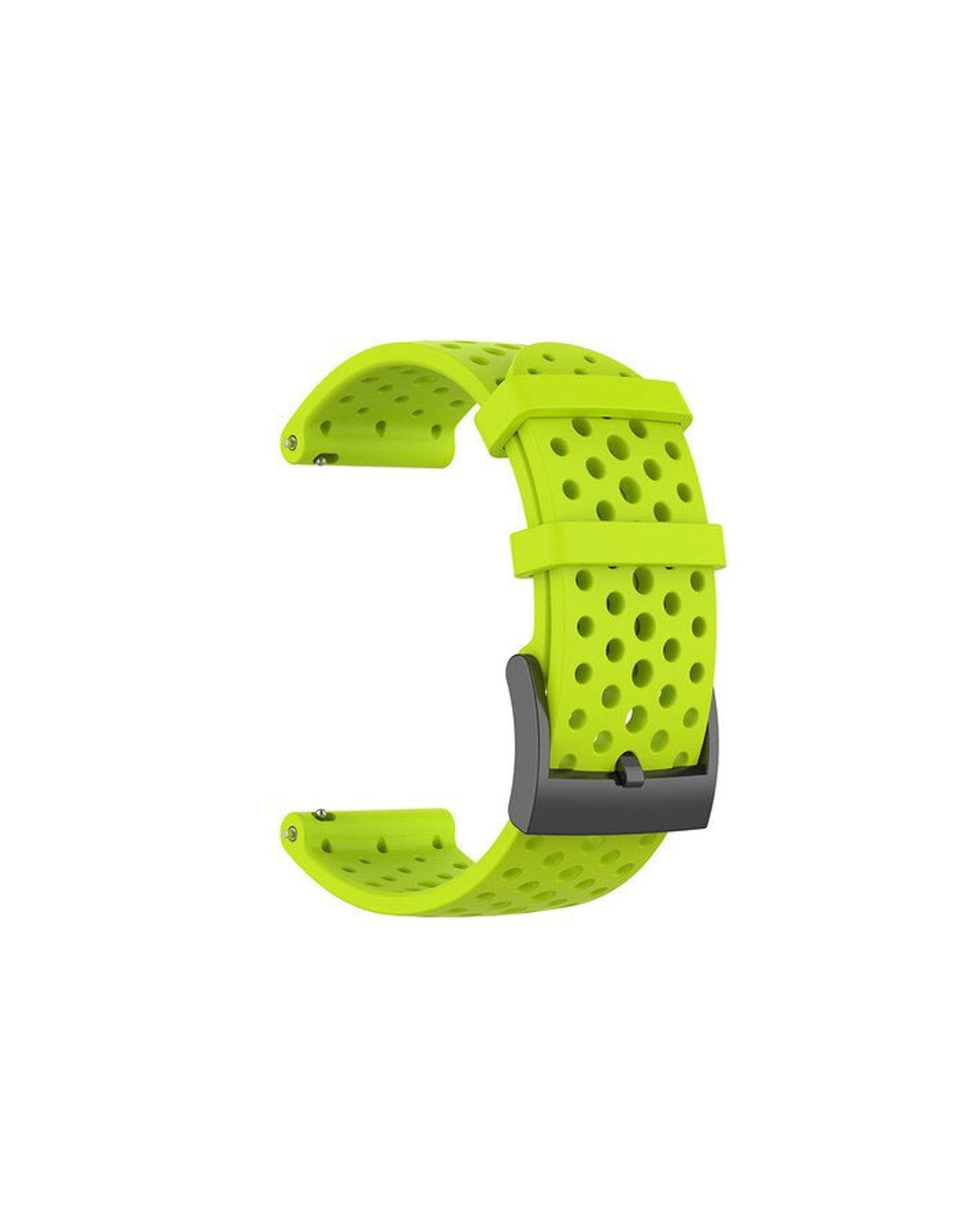 Силиконовый дышащий ремешок Suunto 24 mm для 9 / 9 Baro / 7 / D5 / Spartan Sport быстросъемный (Athletic 1) короткий (Лайм)