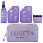 Luseta Beauty, iHerb Exclusive, пакетик для ухода за волосами с биотином и кератином, 4 предмета, 320 мл (10,8 жидк. унции)