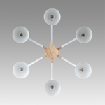 8095/6C MODERNI LN26 340 белый/белый металл, дерево/металл Люстра потолочная Е27 6*60W 220V COLANGE