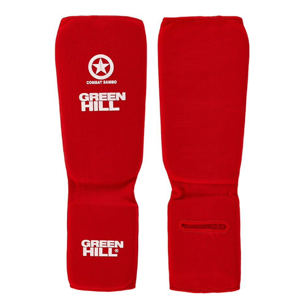 SIC-6131cs Защита голень-стопа COMBAT SAMBO красная