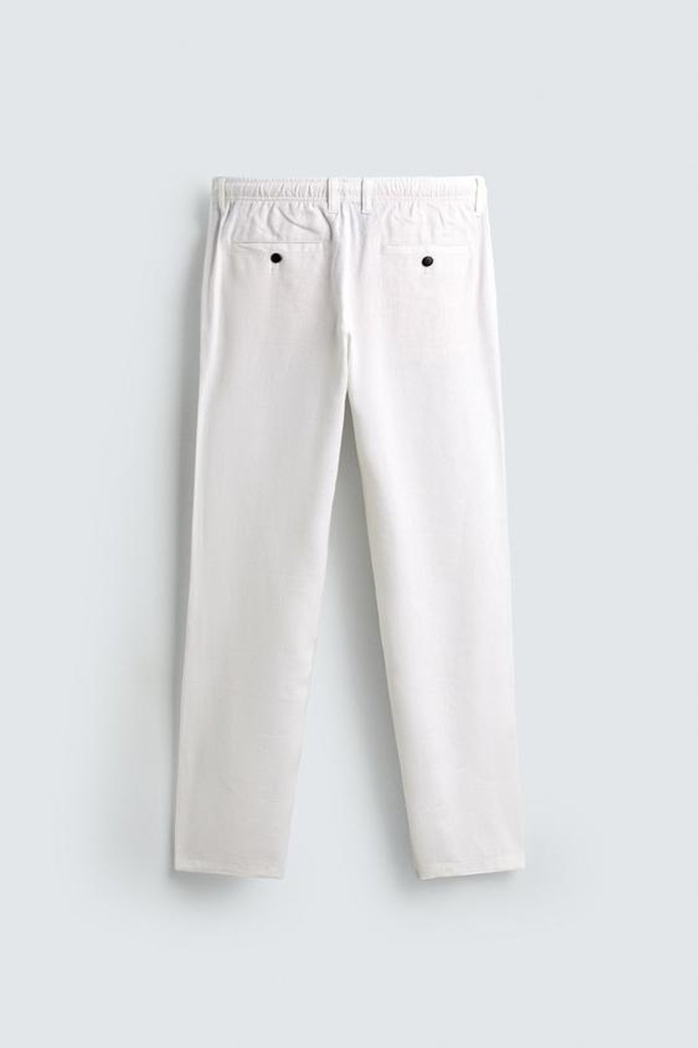 ZARA БРЮКИ RELAXED FIT ИЗ ХЛОПКА И ЛЬНА, ЭКРЮ