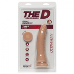 Реалистичный фаллоимитатор на присоске The D Thin D Vanilla 7" (Цвет: телесный)