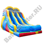 Детский надувной батут-горка "Крутая волна"