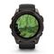Garmin Fenix 8 Sapphire Amoled 51 мм – Титановый корпус DLC Carbon Gray, черный/серый силиконовый ремешок