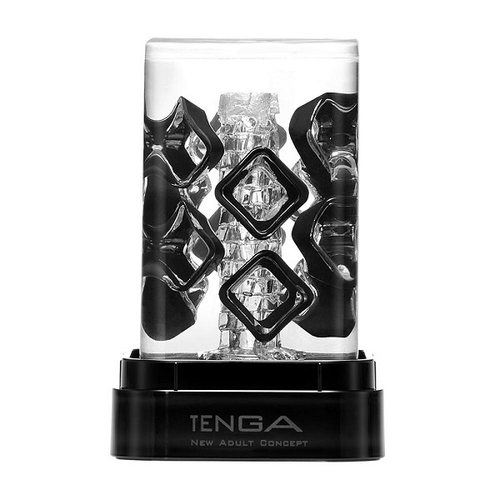 Прозрачный мастурбатор 9см Tenga Crysta Bloc CRY-003