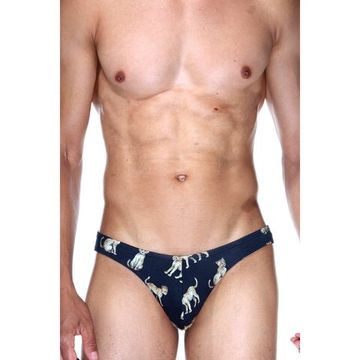 Мужские трусы слипы черные с принтом DARKZONE DZN6486