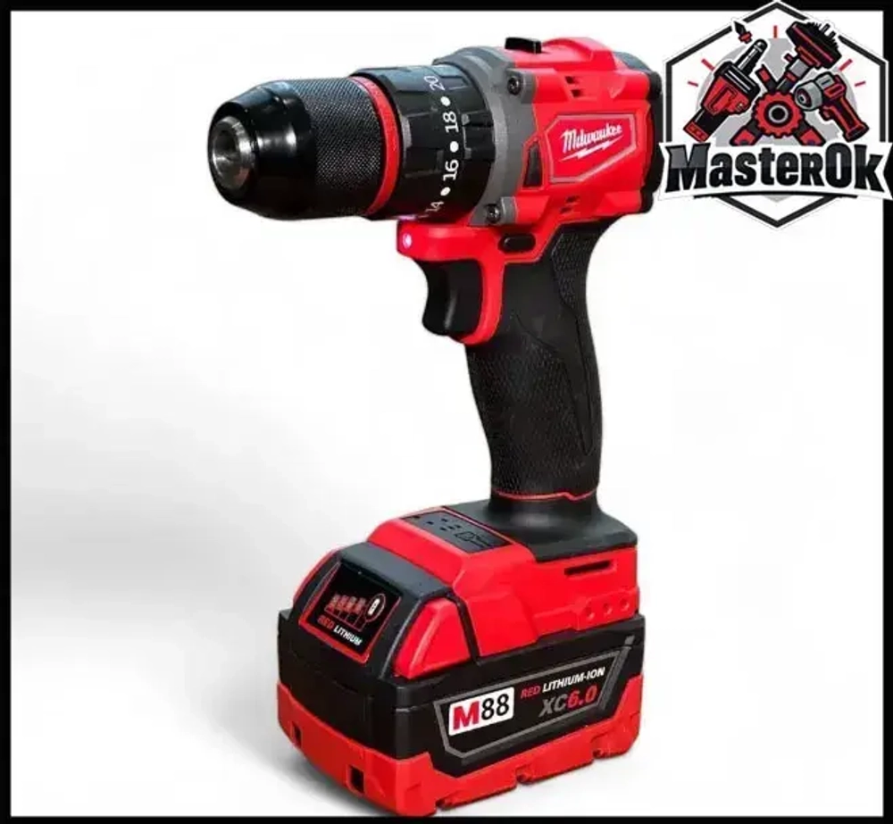 Набор аккумуляторного электроинструмента инструмента Milwaukee 4в1 с 4 АКБ Шуруповерт Болгарка Перфоратор Гайковерт 21V