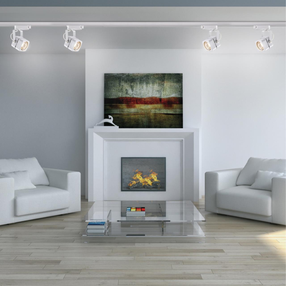 370430 PORT NT19 128 белый Светильник трековый однофазный трехжильный IP20 GU10 50W 220V PIPE